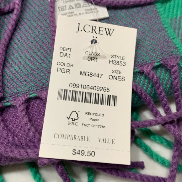 JCrew multi pastel color scarf - Picture 2 of 7